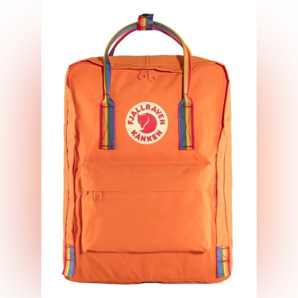 Brand New Fjallraven Kanken Raimbow Orange Backpack